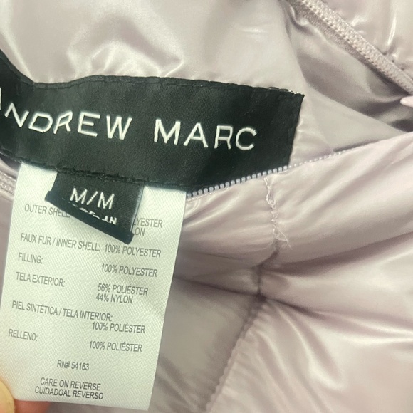 Andrew Marc Ladies' Ultra Soft Attached Hood Reversible Jacket Shine Lavende - Picture 14 of 14